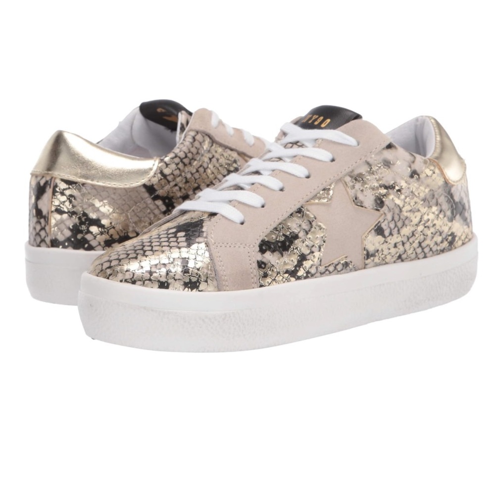 Steve Madden Starling Gold Snake Sneakers